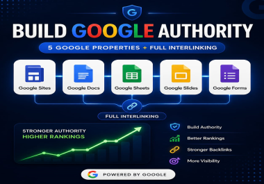 I Will Build Google Authority Stack with 5 Google Properties & Full Interlinking