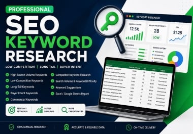 I Will Do Professional SEO Keyword Research With Low Competition & Long Tail Keywords