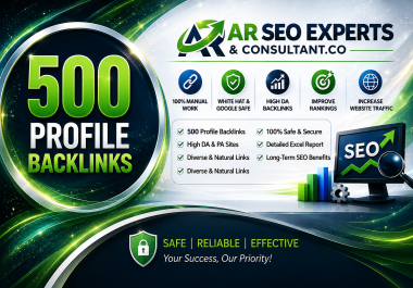 500 High-Quality Profile Backlinks - White Hat SEO & High DA Links