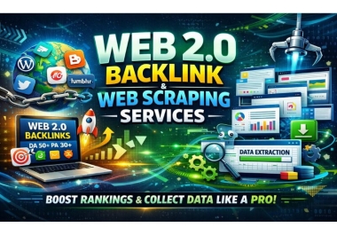 I Will Provide High Authority Web 2.0 Backlinks with Low Spam Score.