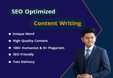 Get 900 words SEO optimized premium content writing on any topic