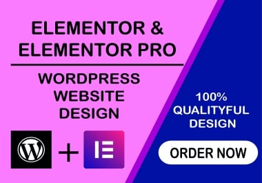 WordPress Developer,  Elementor,  Elementor Pro,  WooCommerce, Page Design,  SEO optimization