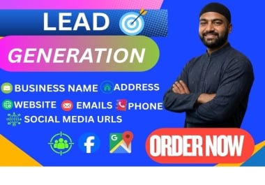 I will generate specific business leads and B2B leads based location