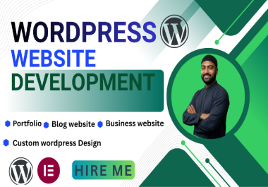 I will build wordpress website,  portfolio, Blog site and your business wordpress elementor.