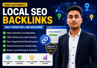 I will build high authority local SEO backlinks with geo targeted link building