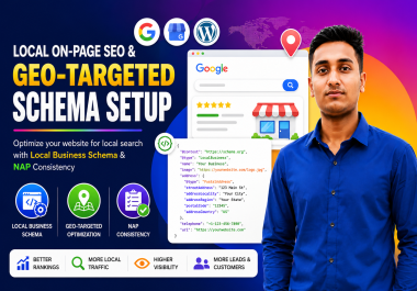 I will optimize local on-page SEO with local business schema and NAP consistency