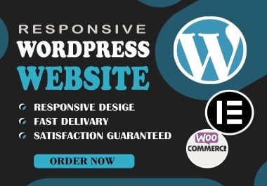 I will design a professional responsive WordPress website with Elementor