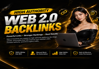 I will provide 50 authority Web 2.0 backlinks
