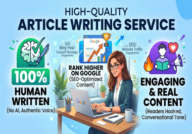 Get Human written article with top quality keywords.