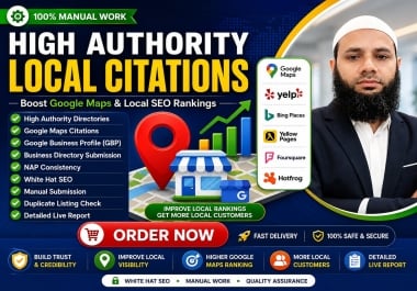 I will build local citations and directory submissions for Google Maps ranking