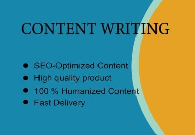 I will Write high quality SEO optimized content writing or blog post that rank on google