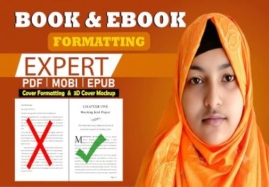 I will do amazon KDP book formatting,  paperback and kindle ebook formatting