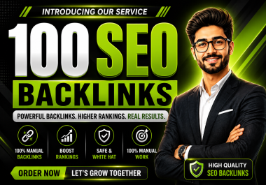 100 manual high domain authority SEO profile backlinks