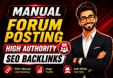 I will do 20 authority manual forum posting for your website