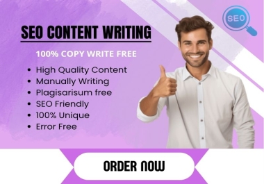 I will Provide 900 words unique and seo friendly content writing