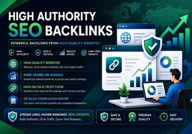 I Will Build High Authority SEO Backlinks on Premium Websites