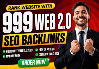 I Will Build 999 Safe Web 2.0 SEO Backlinks to Boost Rankings