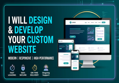 I will design and develop a responsive custom website