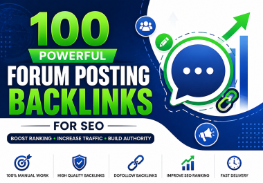 100 Powerful Forum Posting Backlinks for SEO