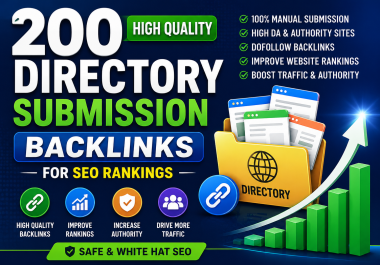 200 High Quality Directory Submission Backlinks for SEO Rankings