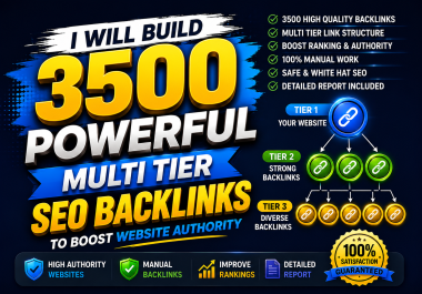 I Will Build 3500 Powerful Multi Tier SEO Backlinks to Boost Website Authority
