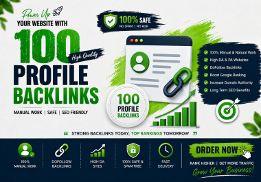 I Will Build 100 Premium High Authority Profile Backlinks for Google Ranking