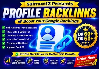 I Will Build 30 SEO Profile Backlinks to Improve Website Rankings
