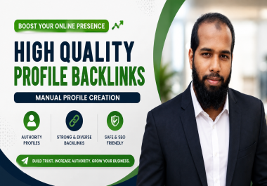 I will create high quality profile backlinks on authority websites