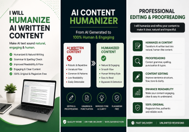 I will fact check,  humanize and improve your ai generated content