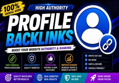 110+ Manual Profile Backlinks On High Authority Sites
