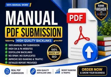 25 Manual PDF Submissions On High Authority Websites