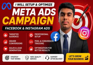 I will do meta campaign setup and optimization for you business