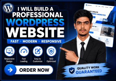 I will design and customize your WordPress website with a modern vision
