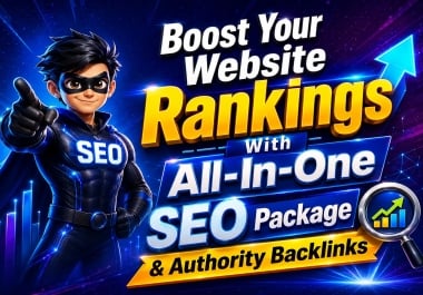 Manual Full SEO Package High DA Backlinks for website Rank