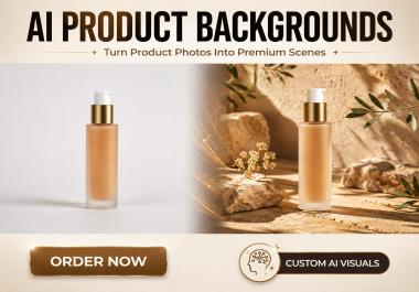 I will create AI product backgrounds and lifestyle product images