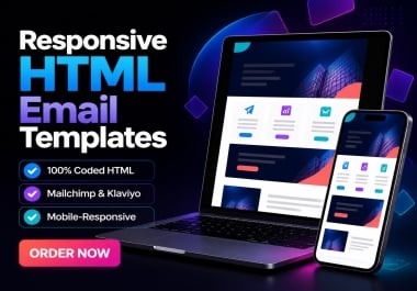 Responsive HTML Email Template Design for Mailchimp and Klaviyo