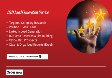 Provide targeted B2B lead generation and verified email list