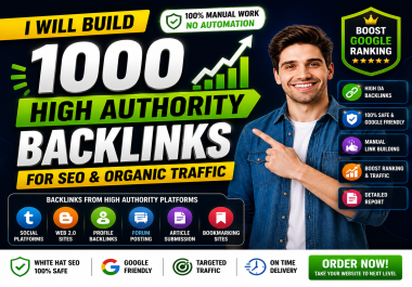 I will build SEO backlinks for website traffic