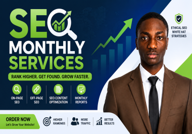 provide monthly seo service to rank your website on google