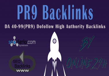 40+ DA 40-99 PR9 High Authority Backlinks only