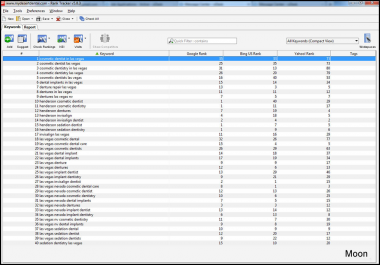 rank per Keyword Top 10 in Google