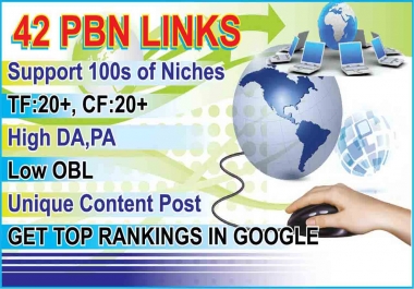 We will Create 42 permanent PBN Links