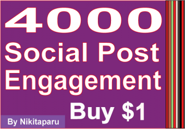 Instant reach 5000 social media Likes Or views engagement