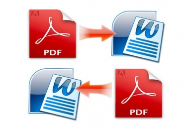 I will convert Yours 15 file PDF to Word or word to pdf
