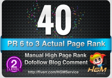I will make 40 Manual DoFollow Blog Comment Actual PR 6 To 2