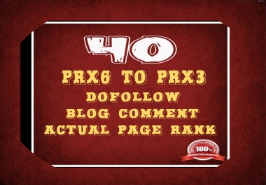 I will make 40 Manual DoFollow Blog Comment Actual DA80+ to DA30+