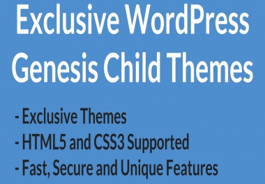 I Will create a Custom and Exclusive Genesis Child Theme