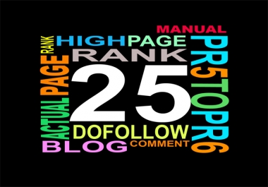 do 25 Manual DoFollow Blog Comment Actual DA50 to DA100