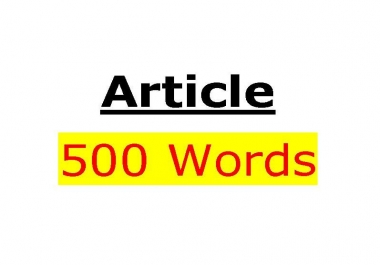 I will write a fully researched,  unique 500 Word SEO article