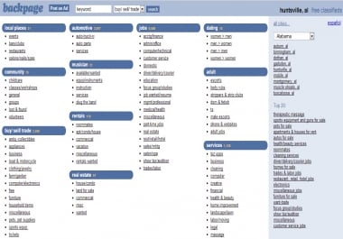 Leads Report from Backpage Country wide search
